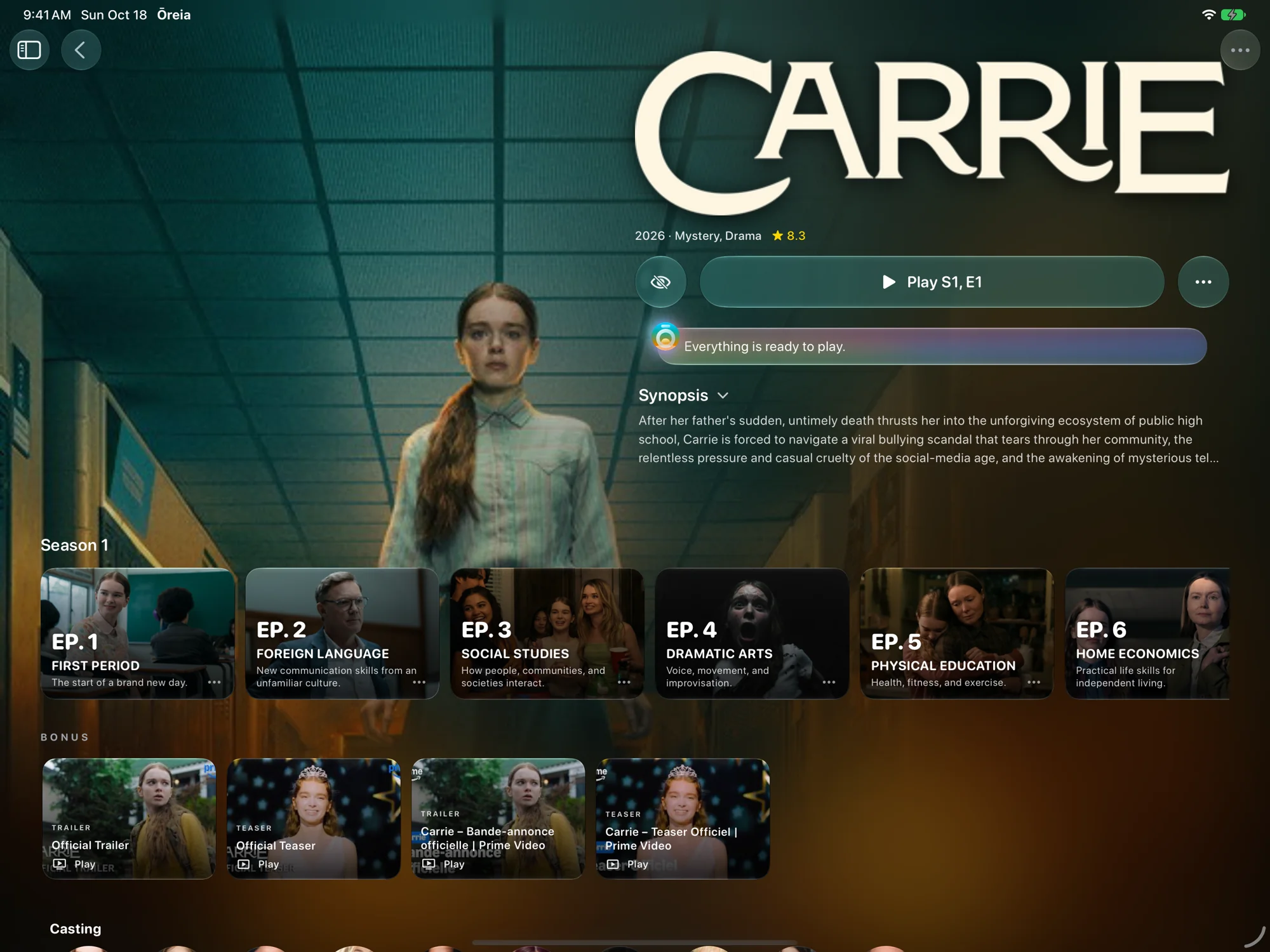 Carrie on iPad