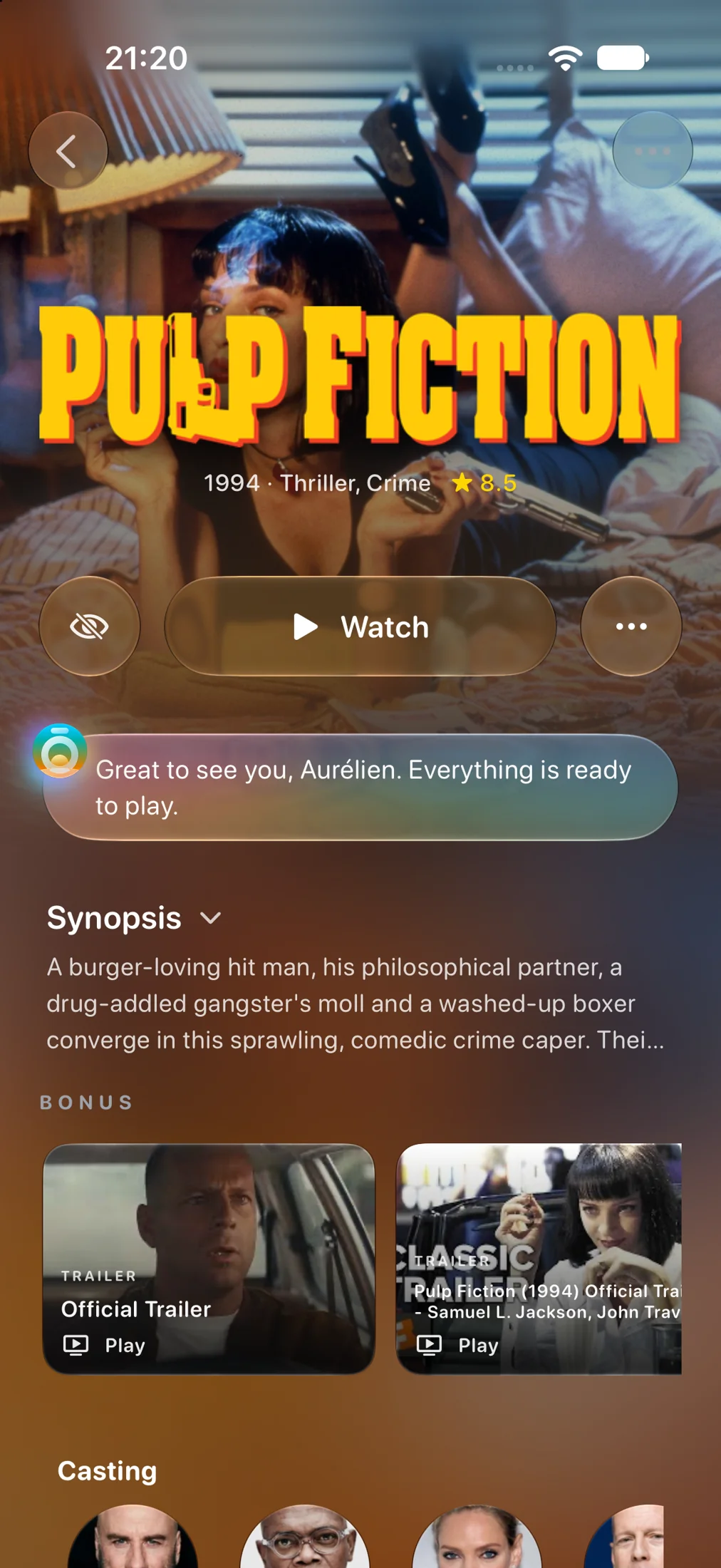 Pulp Fiction on iPhone